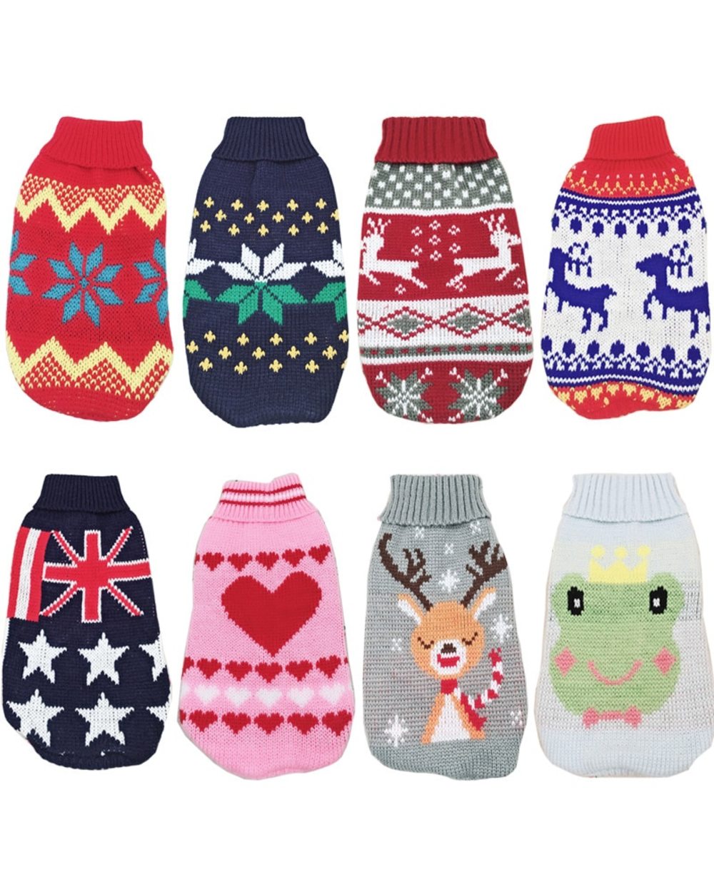 Christmas Cat Dog Sweater Pullover Winter Dog Clothes for Small Dogs Chihuahua Yorkies Puppy Jacket Pet Clothing front-2