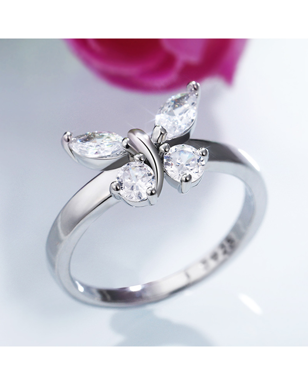 Zirconia Butterfly Rings For Women