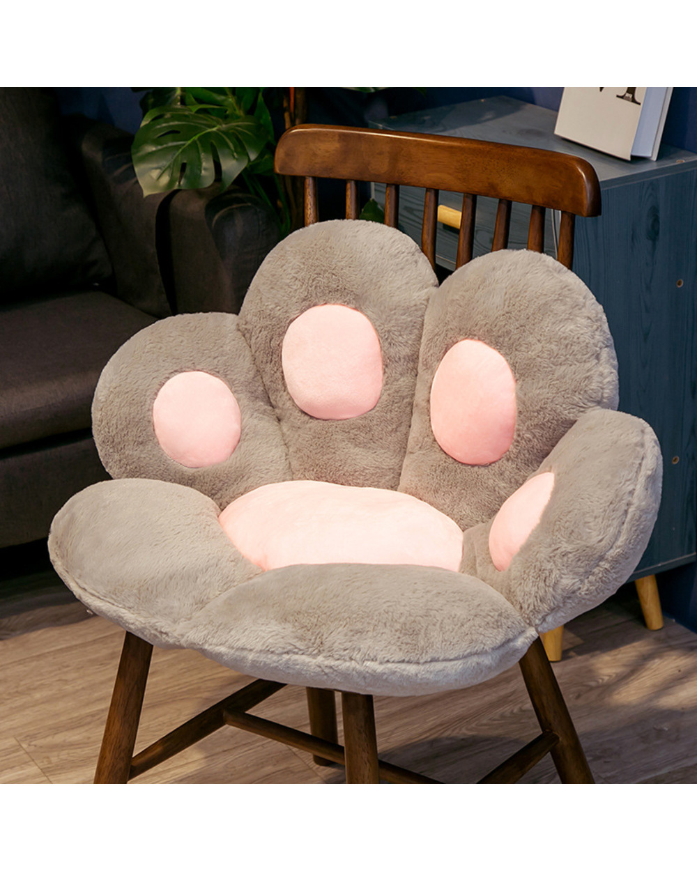 Seat Cushion Cute Cat Paw Chair Cushion Plush Animal Child Sofa Back Pillows Mat Home Sofa Indoor Floor Winter Decor Gi front-4