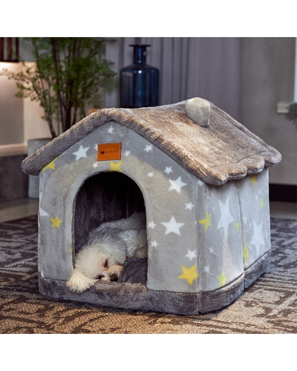 Foldable Dog House Pet Cat Bed Winter Dog Villa Sleep Kennel Removable Nest Warm Enclosed Cave Sofa Pet Supply front-1