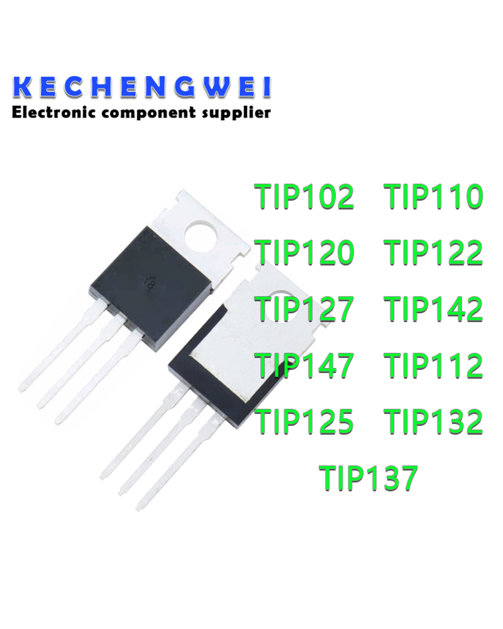 10Pcs Tip102 Tip120 Tip122 Tip127 Tip142 Tip147 Transistor Tip142t Tip147t Tip110 Tip112 Tip125 Tip132 Tip137 To-220 front-0