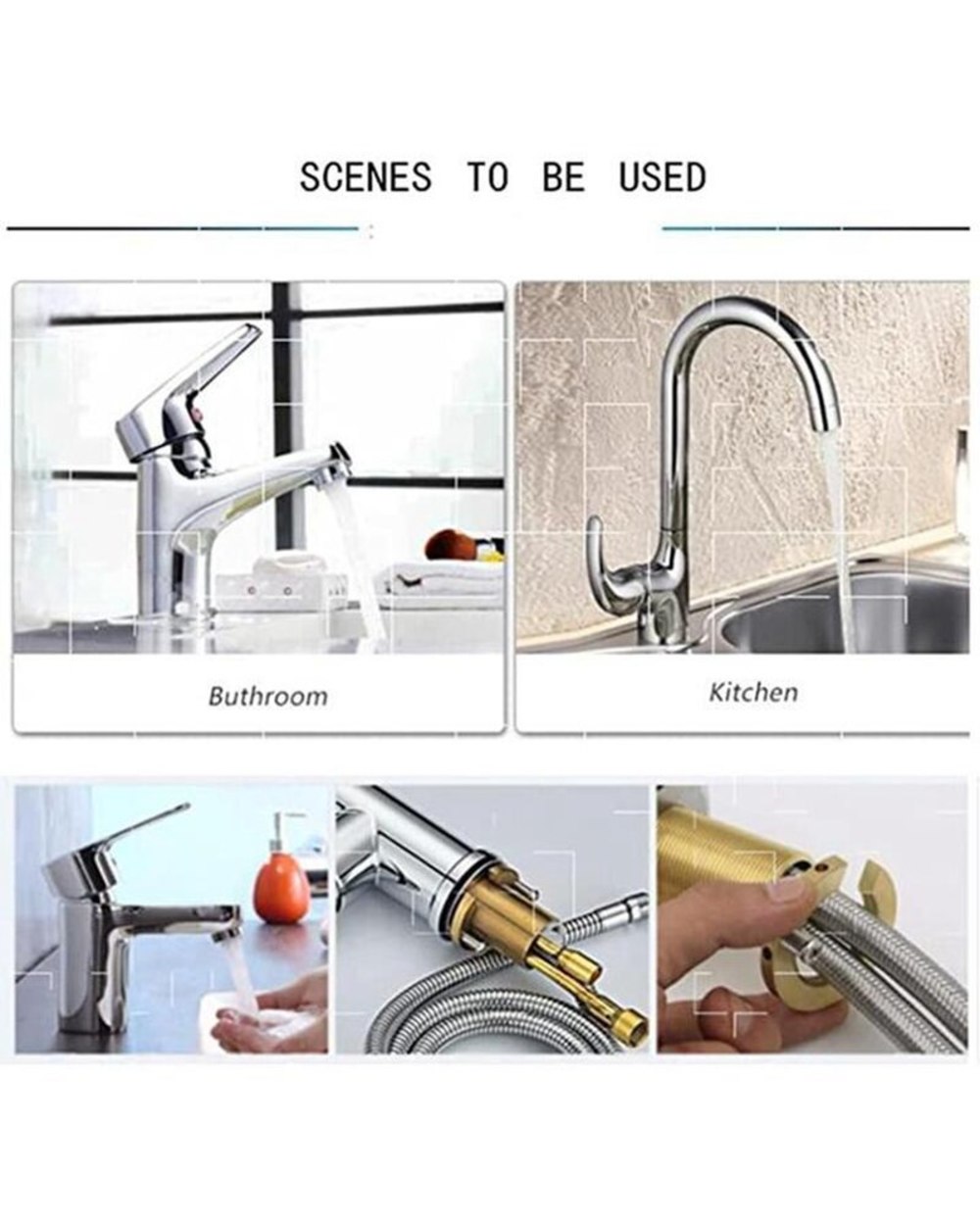 Faucet Fixing Tool Set Kitchen Bathroom Wash Basin Faucet Fastener Nut