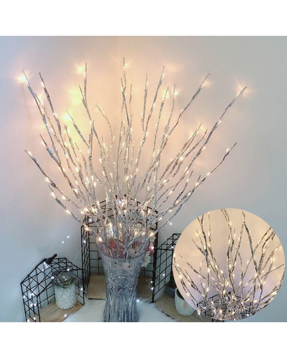 Christmas 20 Light Artificial Tree Branch LED Light String New Year Decor Christmas Decorations Fairy Light LED Garland front-2