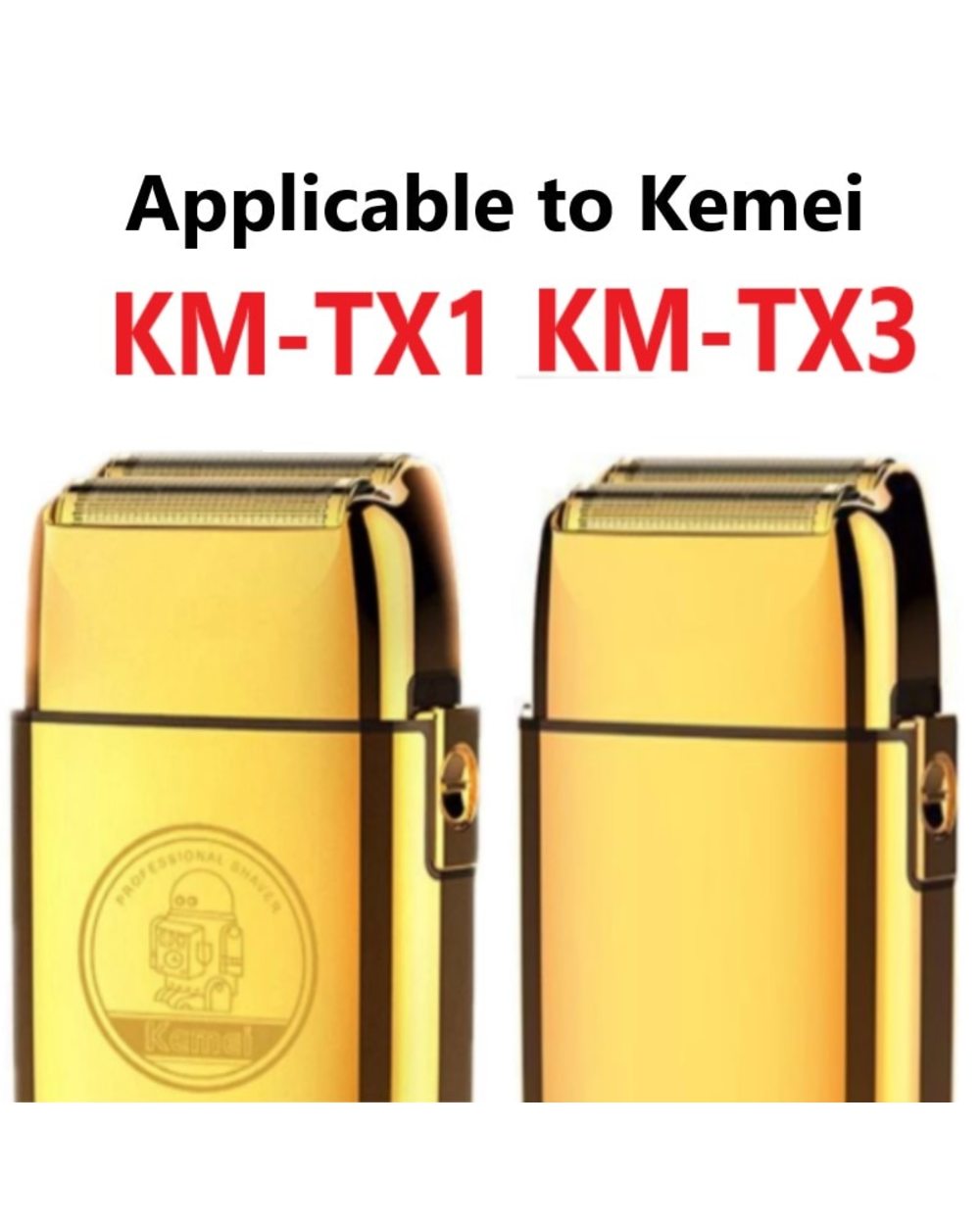 Kemei Professional Replacement Foil And Cutter Blades Set Suitable For Kemei Tx1 Shaver Original Electric Shavers Blades front-5