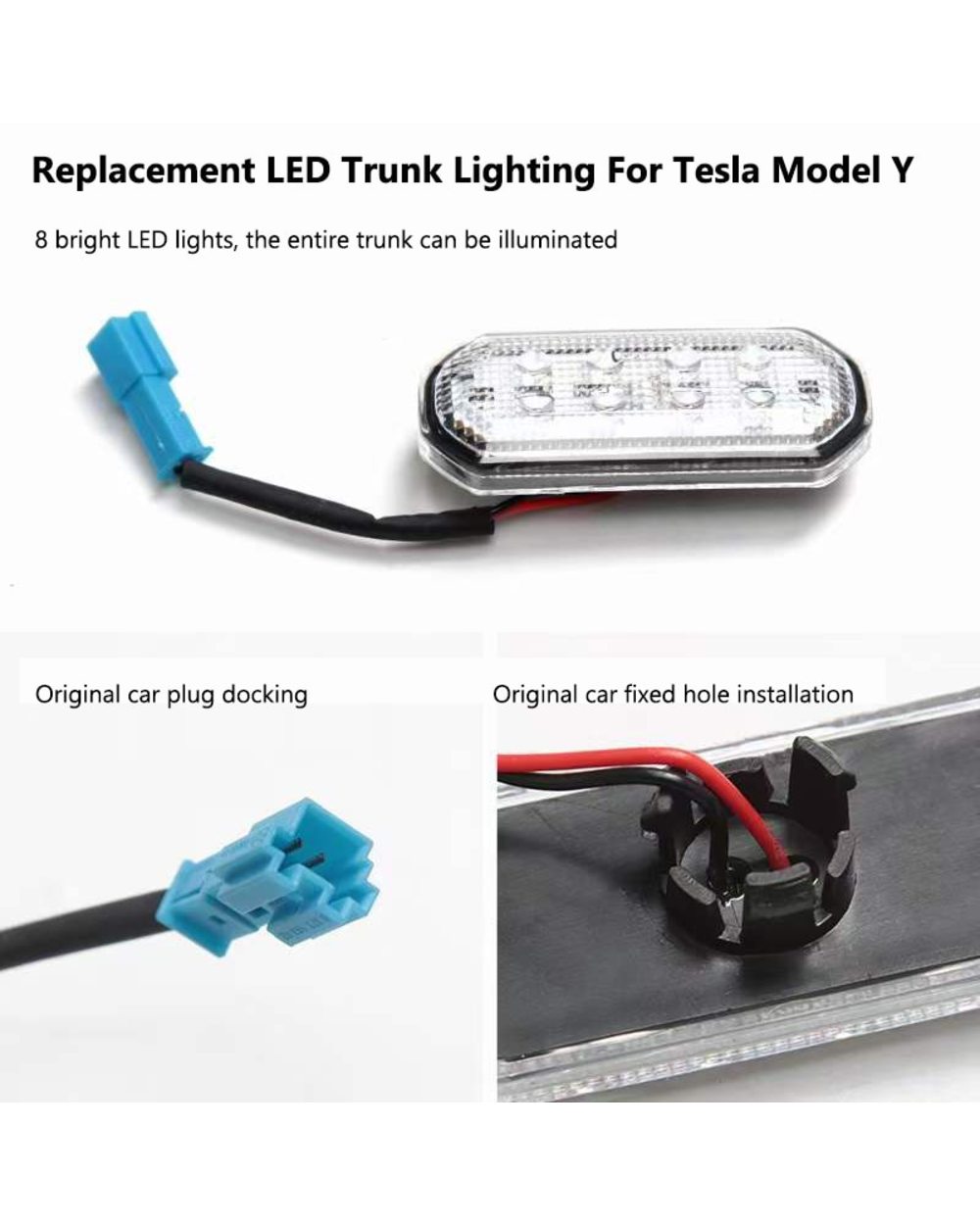 Replacement Led Trunk For Tesla Model Y 2022 8Led Beads UltraBright