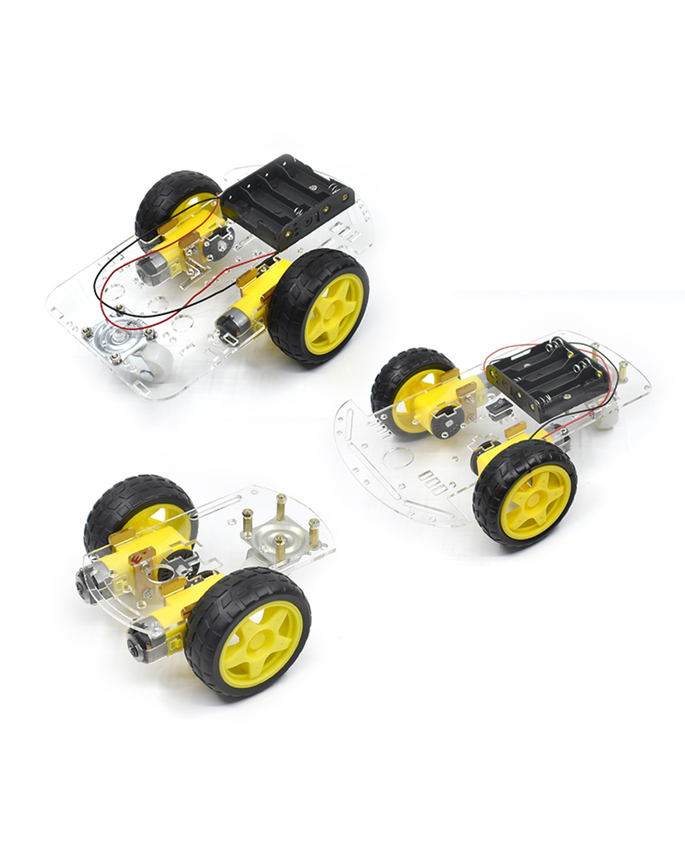 New Avoidance Tracking Motor Smart Robot Car Chassis Kit Speed Encoder Battery Box 2Wd Ultrasonic Module For Arduino Un front-1