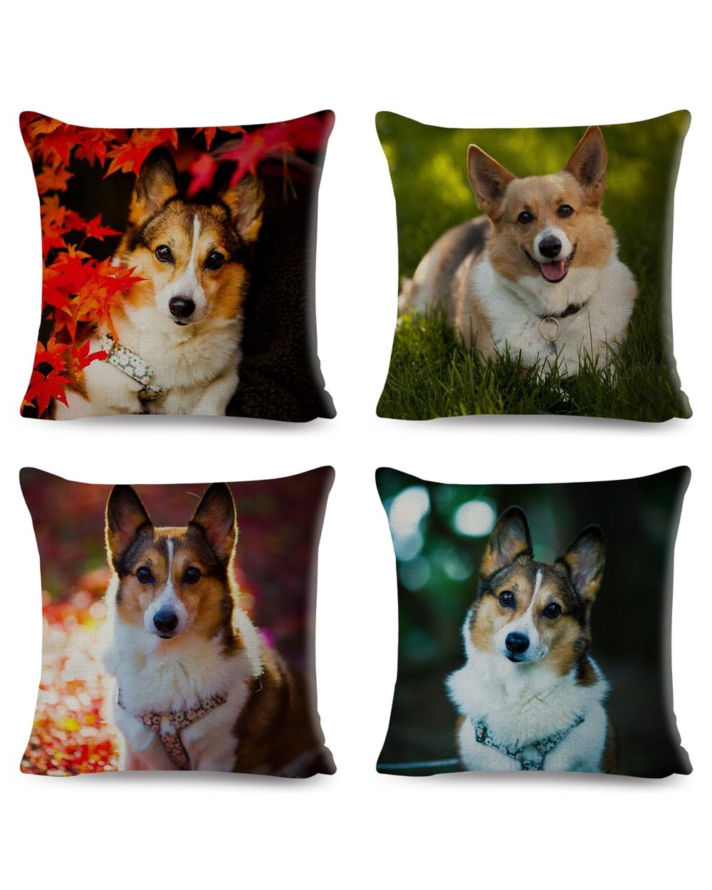 Corgi Pembroke Dog Printed Pillowcase Decor Pet Animal Cushion Cover for Sofa Home Pillow Case front-4