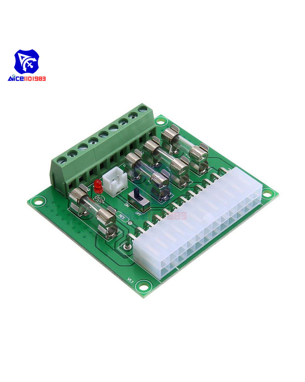 Diymore Soldered/Solderless Atx Power Adapter Atx Computer Pc Power Board Power Supply Dc Plug Connector front-0