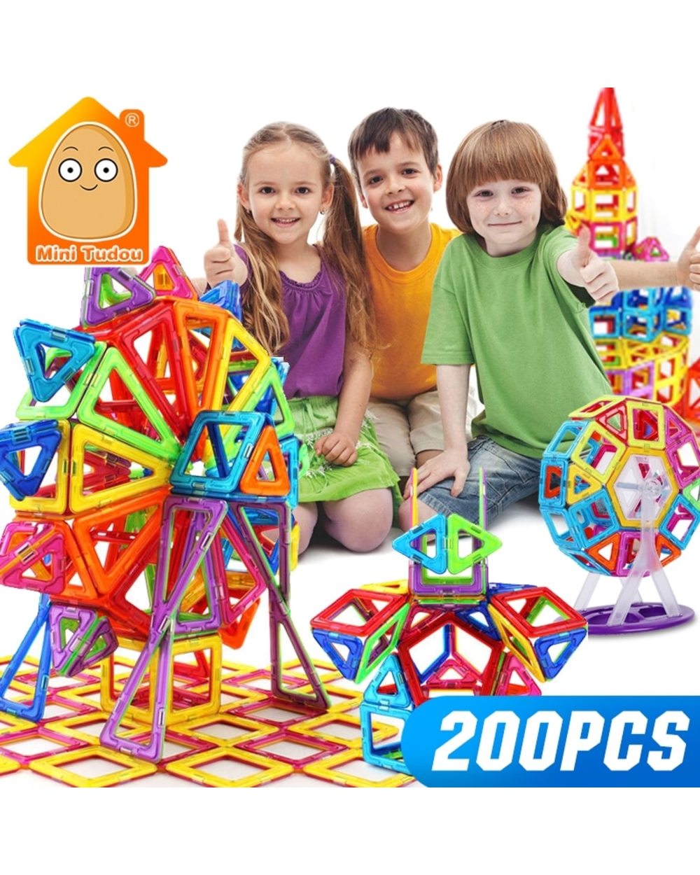 Mini 200PCS 46PCS Magnetic Designer Constructor Toy For Boys Girls Magnetic Building Blocks Magnet Educational Toys front-0