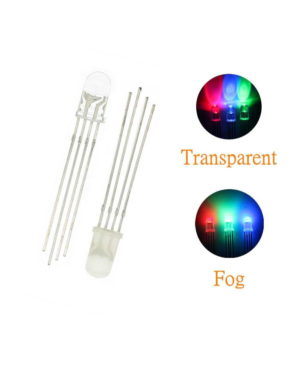 100Pcs 4Pin 5Mm Rgb Led Emitting Diode Indicator Arduino Red Green Blue Multicolor Common Anode Cathode Diy Pcb Circuit front-0
