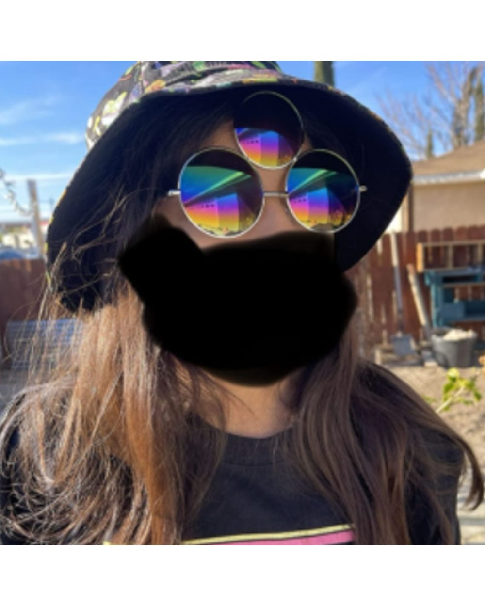2022 New Third Eye Round Sunglasses Women/Men Reflective Mirrored Black Lens Sun Glasses Three Lenses Eyewear Shades Uv front-2