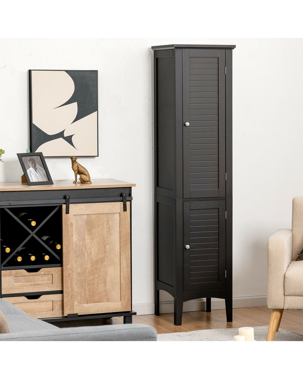 Freestanding Bathroom Storage Cabinet front-2