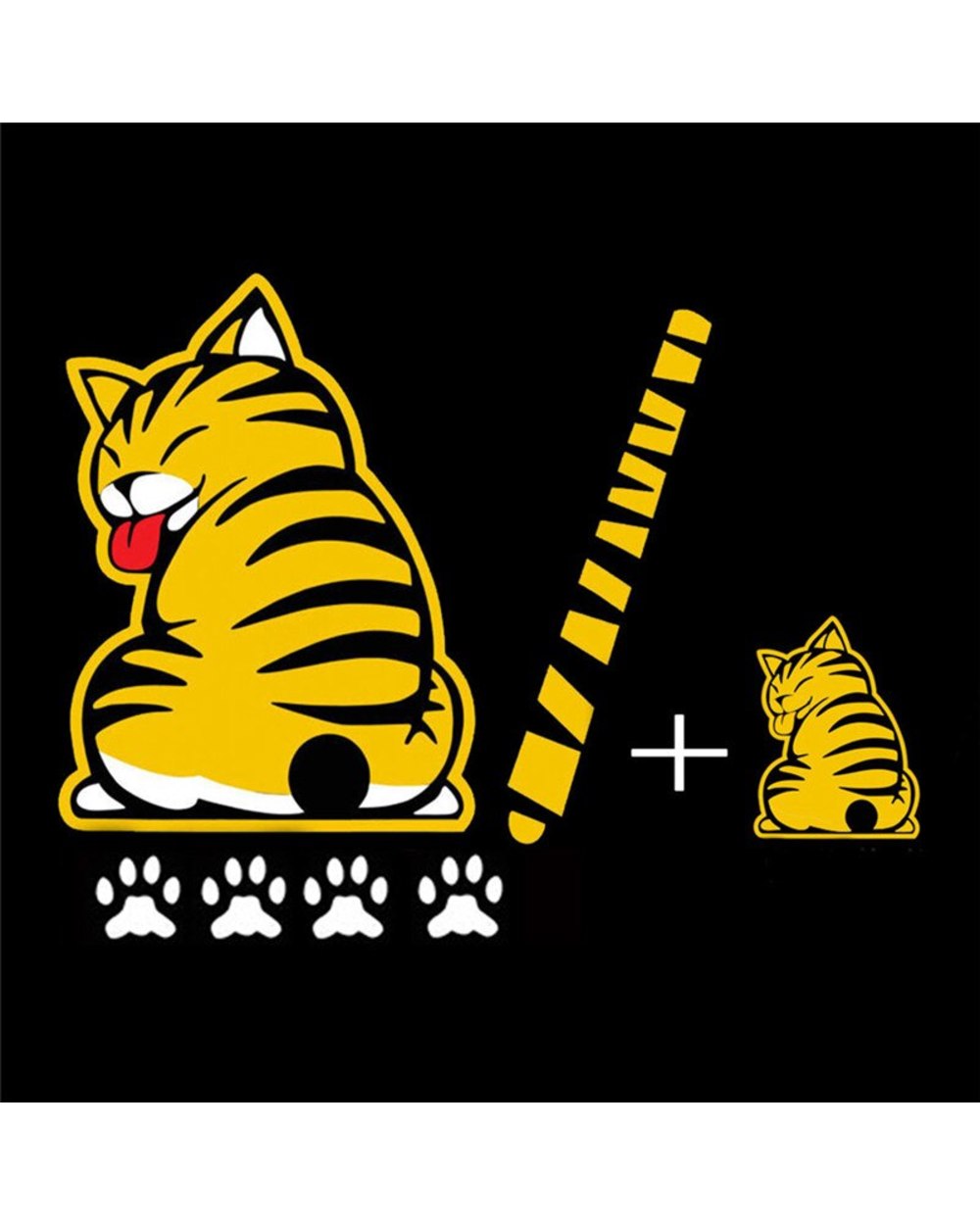 Cat Moving Tail Stickers Window Wiper Decals Rear Windshield Decor Sticker