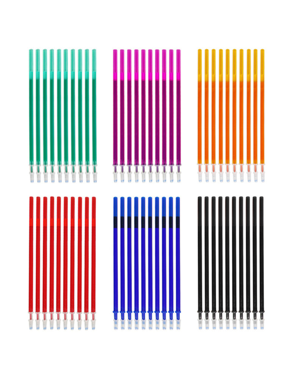 20Pcs/Lot 0.5Mm Color Ink Erasable Pen Refill Rods Washable Handle Magic Erasable Gel Pens For Office School Writing St front-0
