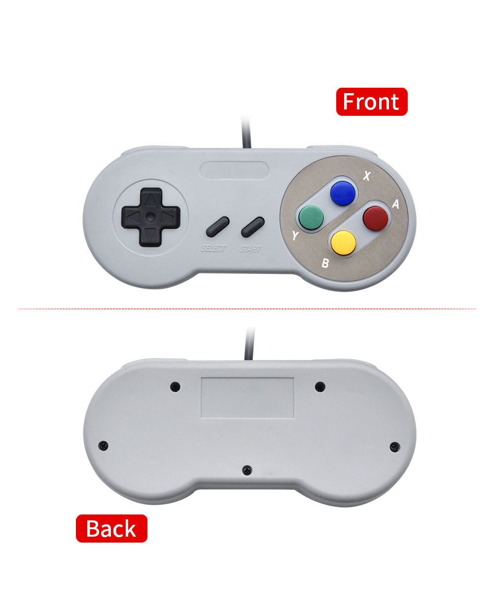 Usb Snes Controller Gaming Joystick Gamepad Controller/Xbox 360 Usb Wired Controller For Pc Win 7 / 8/10 For Raspberr front-0