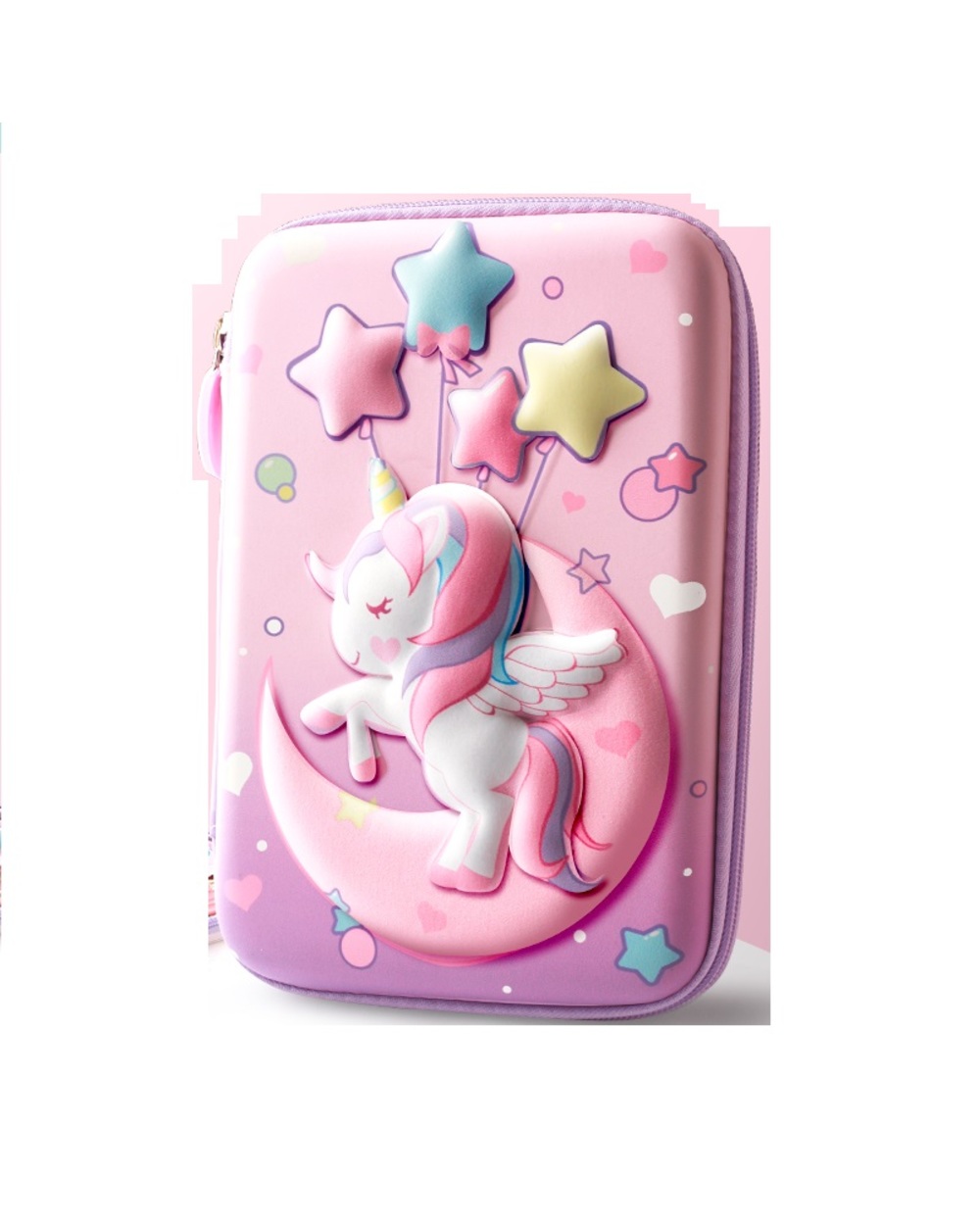 3D Pencil Case Eva Storage Box Lovely Pink Unicorn Cartoon Pen Bag For Kawaii Stationery Gift Pouch School Supplies F front-5