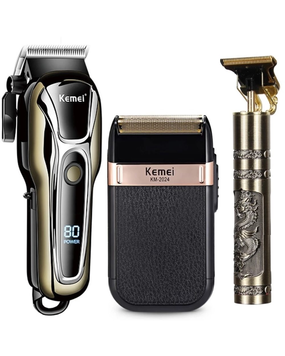 Rechargeable Electric Usb Cutting Machine Professional Barber Hair Clipper Set Beard Trimmer Shaver Cordless Kemei front-0