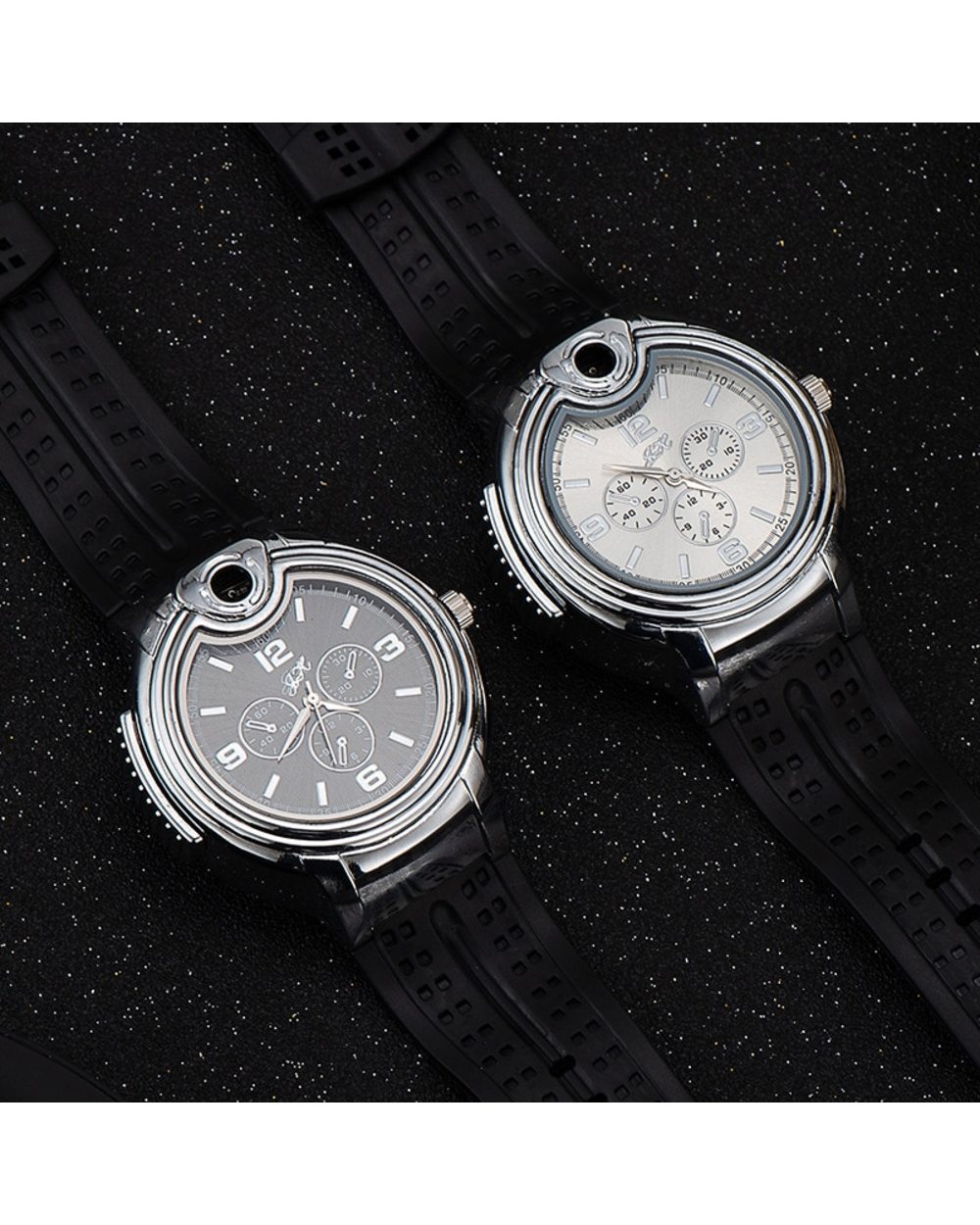 Watch Style Metal Open Flame Lighter Creative front-2