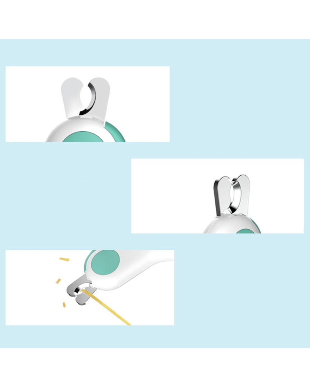 Cat Dog Nail Clippers with LED Light Sharp Blades Puppy Kitten Small Animal Nail Trimmers Illuminated Care Cleaning Tool front-3