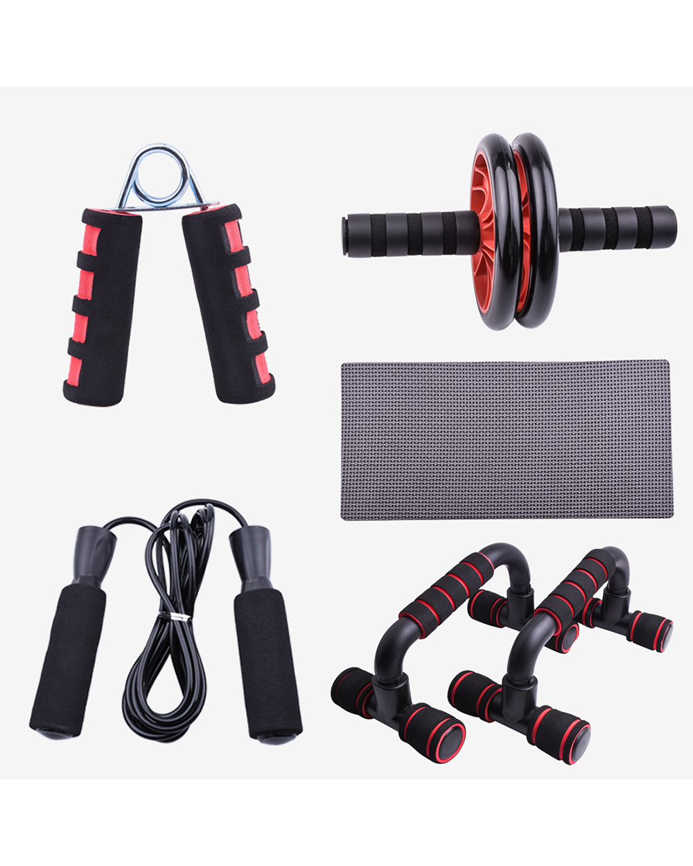 Resistance Bands Push Up Stand Bar Abdominal Wheel Ab Roller Jump Rope Grip Strength Exercise Home Gym Fitness Muscle T front-5