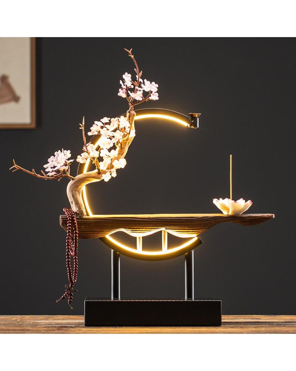 Waterfall Backflow Incense Burner Ladies Incense Stick Holder Buddha Home Decoration Elk Ceramic Censer With 20 Incense front-0