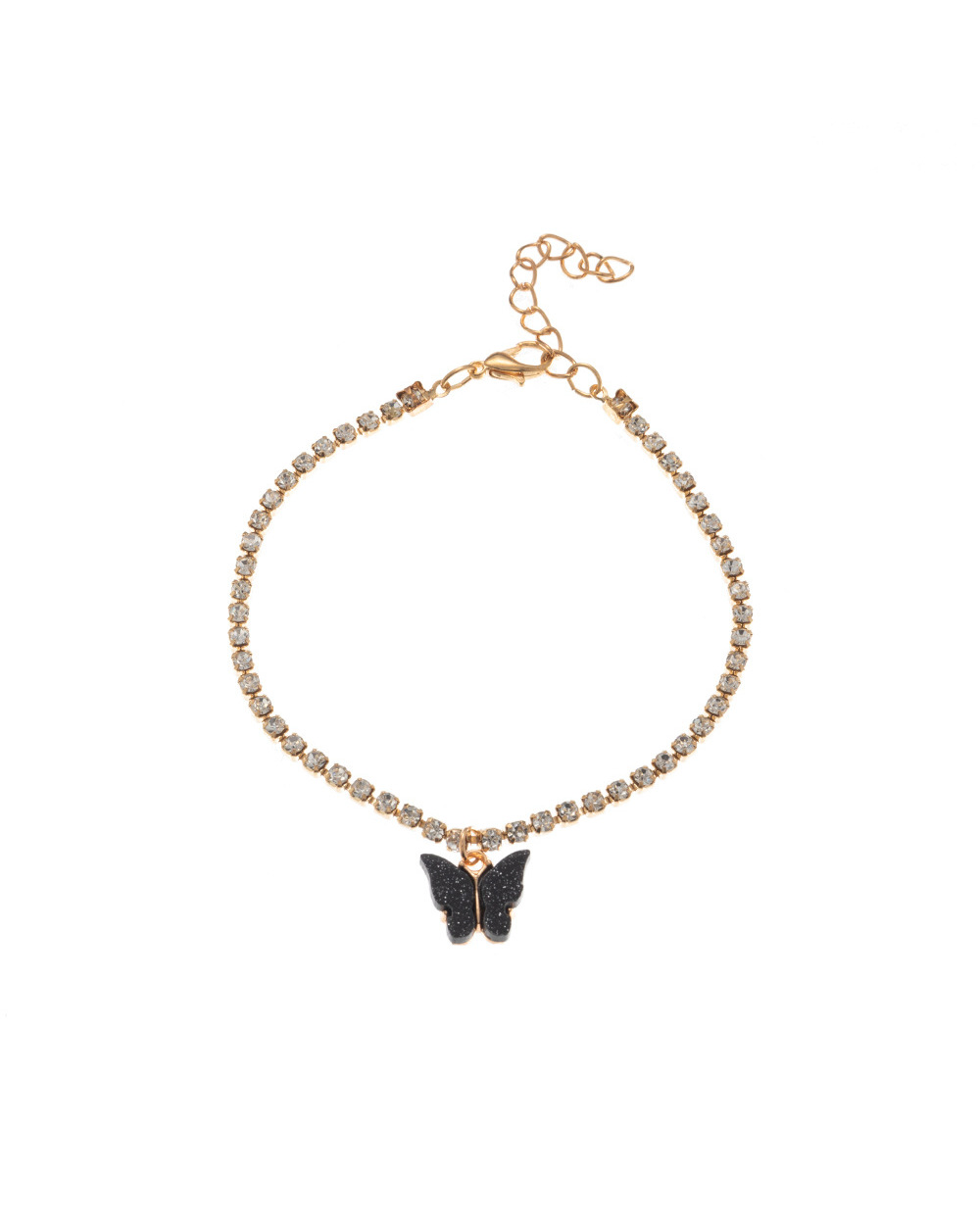Summer Beach Butterfly Anklets Fashion Bohemian Rhinestone Acrylic Womens Anklets Bracelets front-4