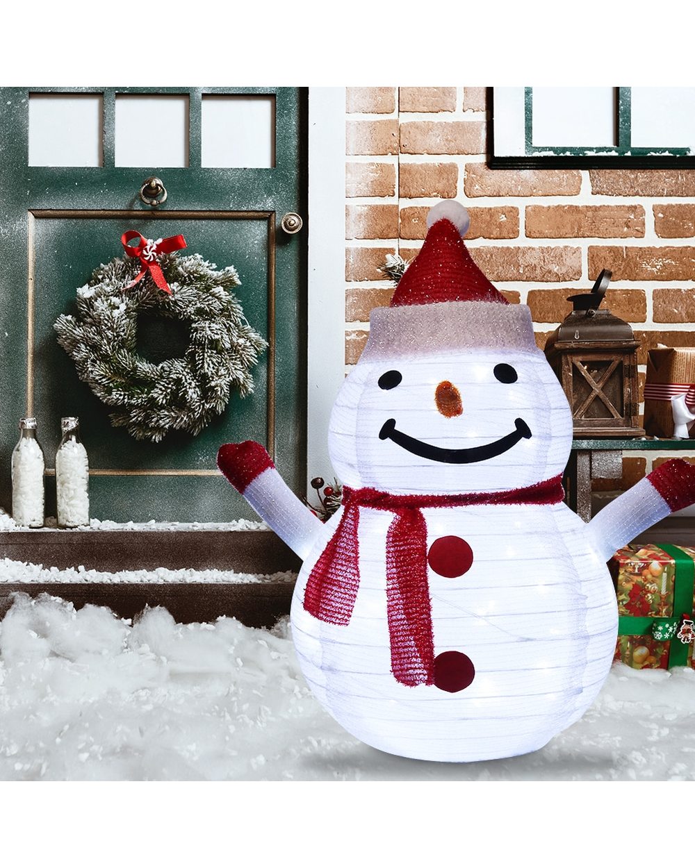 Outdoors Garden Decoration Christmas Snowman LED Lamp Home Christmas Ornaments new year 2022 Garden Landscape Lawn Lamp front-5