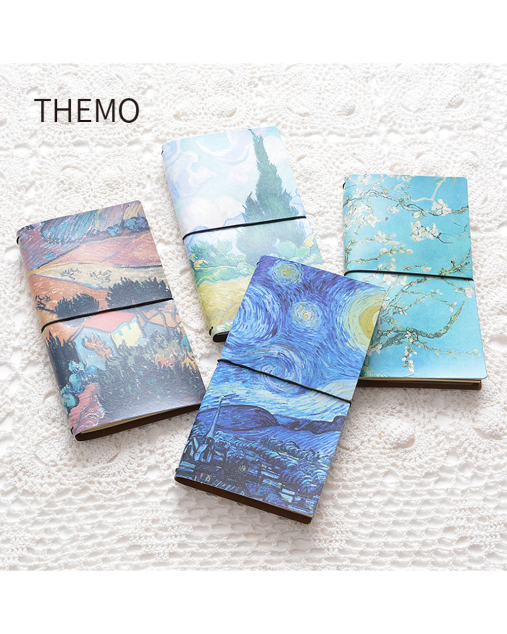 Van Gogh Oil Painting Pu Leather Cover Notebook Travel Diary Book Exercise Composition Binding Note Notepad Gift Statio front-0