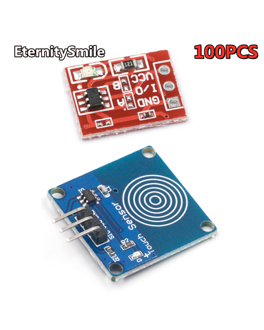 100Pcs Ttp223 Touch Key Switch Module Touching Button Self-Locking/No-Locking Capacitive Switches Single Channel Recons front-0