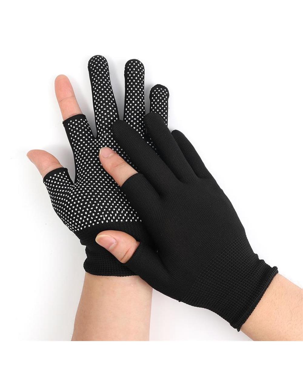 Non-Slip Touchscreen Nylon Gloves Men Women Summer Outdoor Riding Sport Fitness Breathable Non-Slip Sunscreen Half Fing front-0