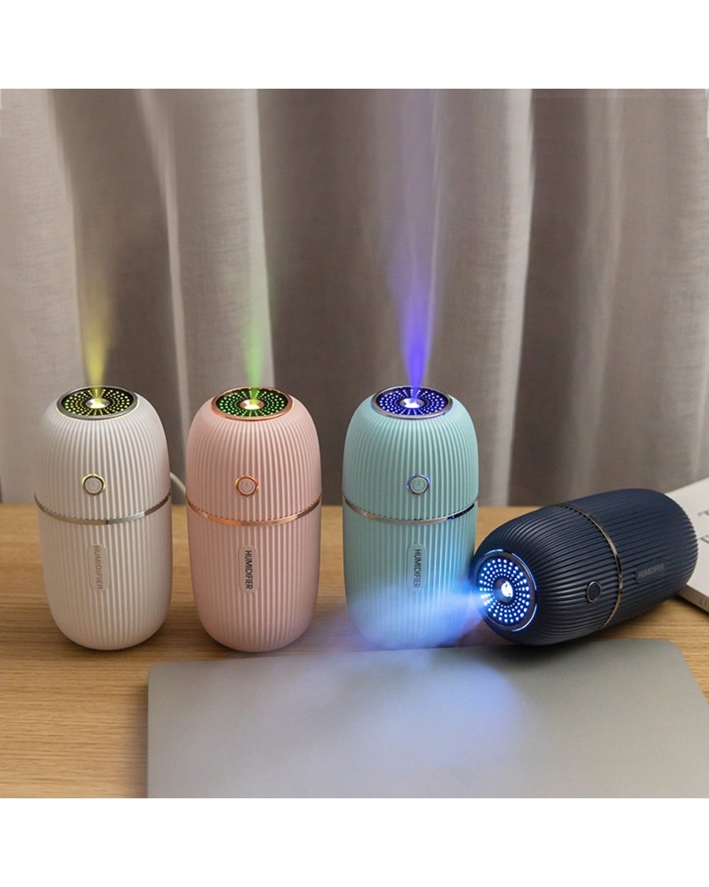 M Humidifier 300Ml Ultrasonic Usb Aroma Essential Oil Diffuser Romantic Color Night Lamp Mist Maker Humidificador Porta front-2