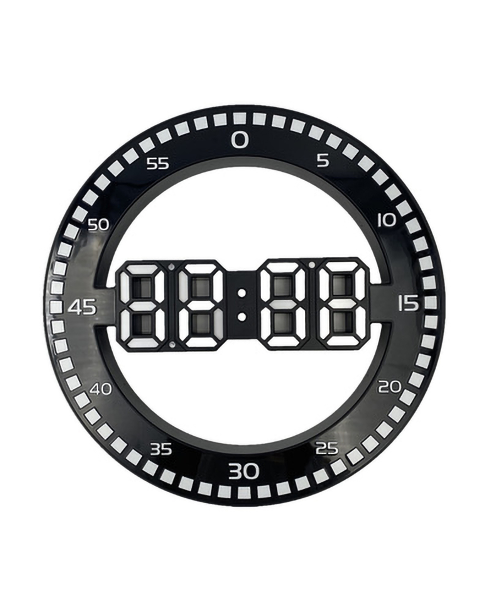 Modern Led Digital Wall Clock 3D Luminous Mute Electronic Creativity Wall Clock Led Wall Clock Jump Second Clock Home D front-5