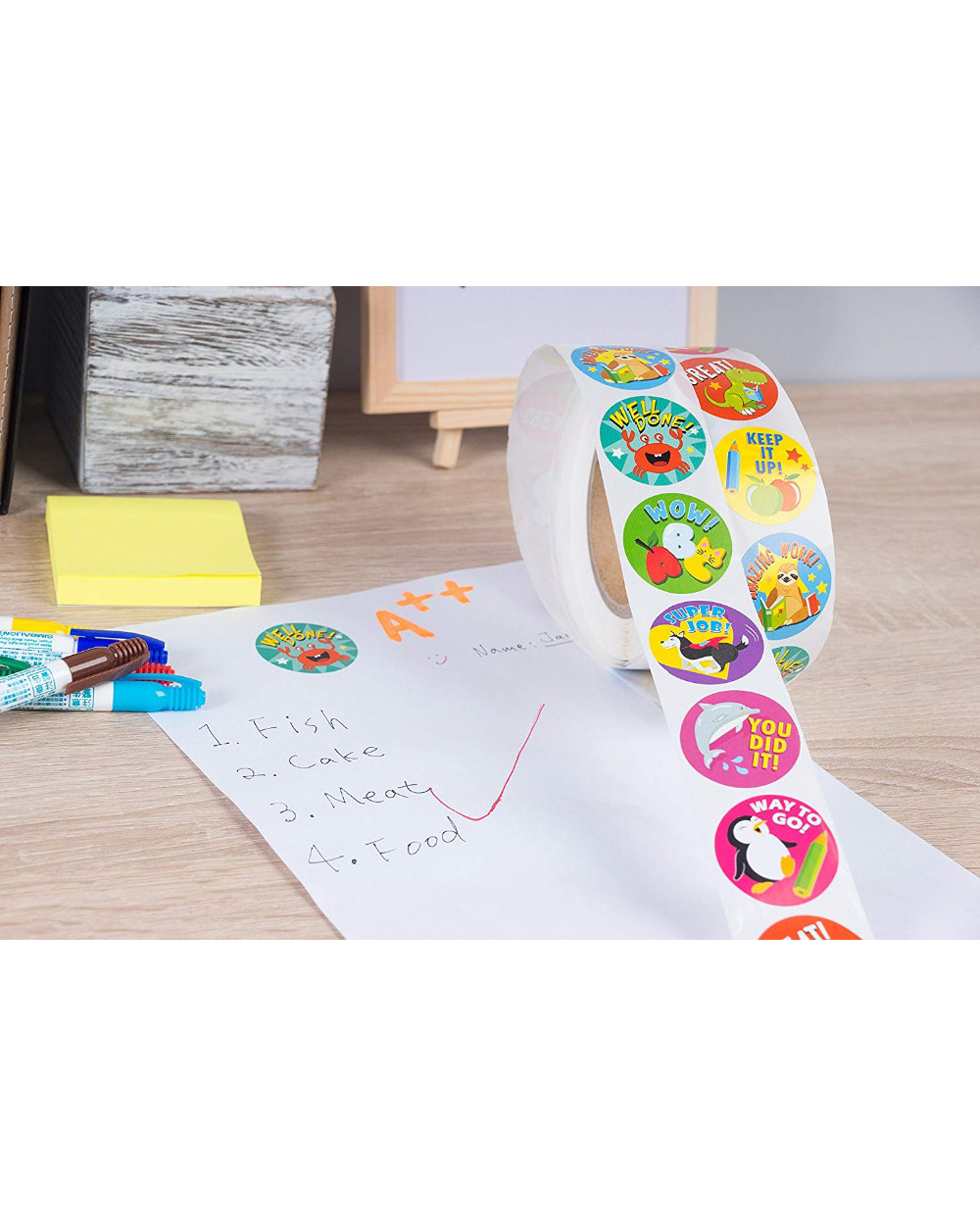100-500Pcs Cartoon Stickers Zoo Animal Roll Stickers School Teacher Student Christmas Gift Scrapbooking Stationery Stic front-2