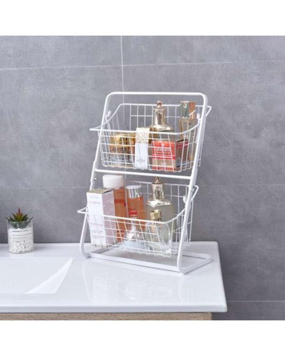 Iron Storage Shelf Rack Organizer front-2