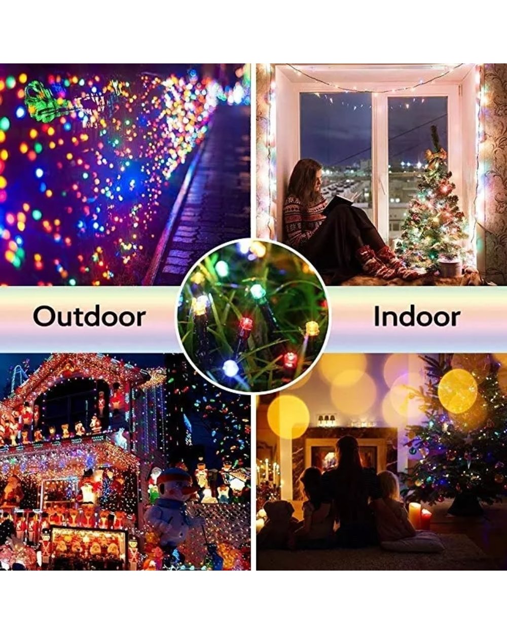Outdoors Solar String Light 300LED 8 Modes Solar Lamp Waterproof for Gardens Wedding Party Christmas Tree Homes front-4