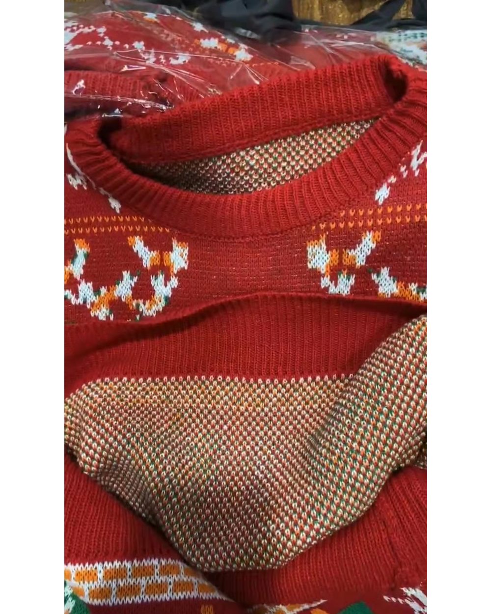 Christmas Mid-length Plus Oversized New Version Handmade Sweater 700g front-1
