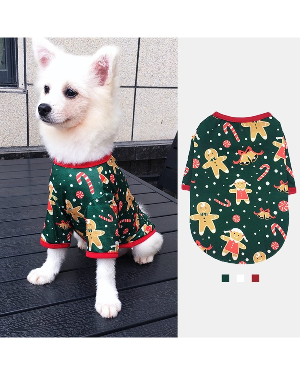 Christmas Dog Clothes Cotton Pet Clothing Hoodies For Small Dogs Cats Vest Puppy Dog Costume Chihuahua Yorkies Outfit front-3