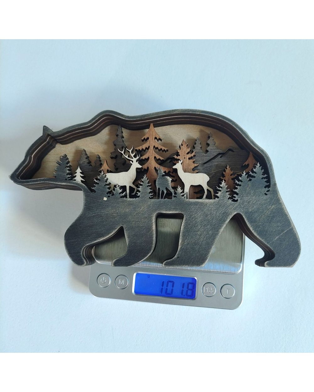 Christmas Ornaments 2022 New Year Natural Xmas Bear Elk Craft Wooden Christmas Decoration for Home Navidad Gift Xmas Gi front-4