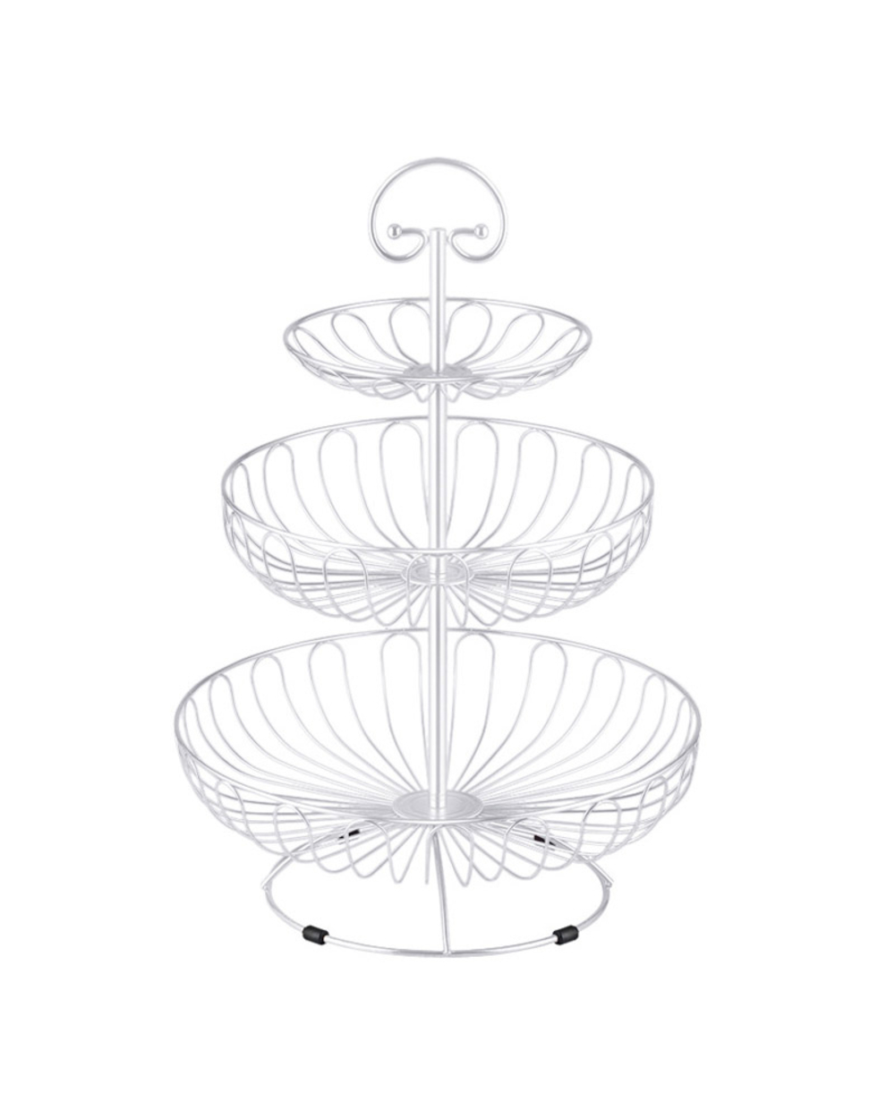 N Three Layer Storage Basket Fruit Dish Kitchen Home Bowl Detachable Metal Cake Stand Decorative Dessert Holder Organiz front-1