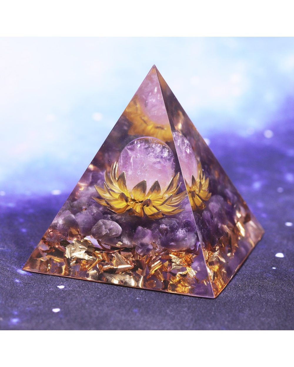 Healing Crystals Chakra Stones Emf Protection Orgone Pyramid Reiki Energy Meditation Pyramid For Positive Energy front-2