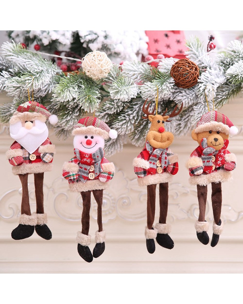 Santa Claus Christmas Doll Merry Christmas Decorations for Home Elk Christmas Ornaments Xmas Tree Decor 2021 front-4