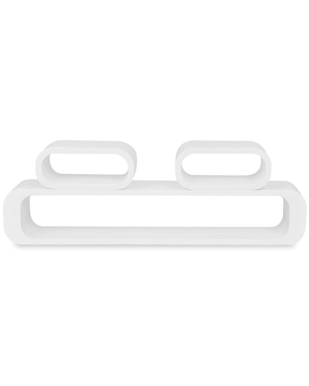 3 White Mdf Floating Wall Display Shelf Cubes Book/Dvd Storage front-4