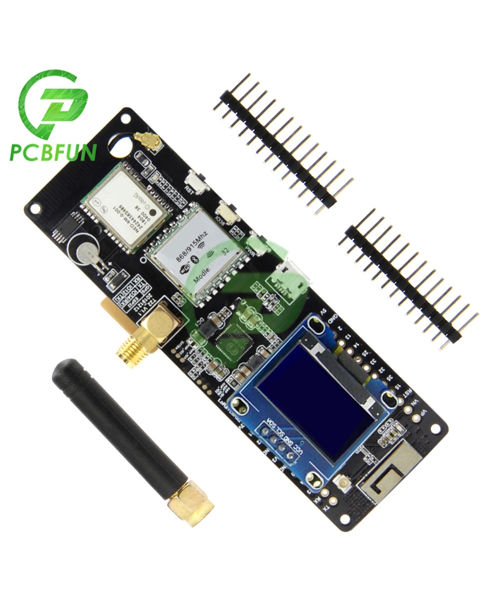 T-Beam Esp32 433/868/915/923Mhz Wifi Wireless Bluetooth Module Esp 32 Gps Neo-6M For Sma Lora 32 18650 Battery Holder W front-0