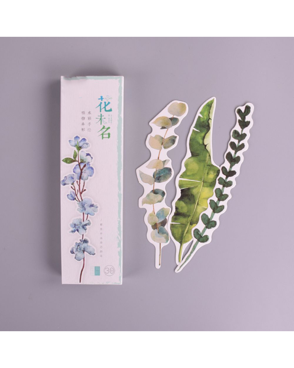 30 Pcs/Box New Plants Flower Paper Bookmark Stationery Bookmarks Book Holder Message Card School Office Supplies front-0