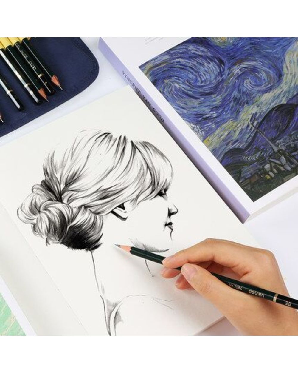 Minkys 120 Sheets Thickened Paper Sketch Book Beige Paper Art Drawing Painting Book Graffiti Sketchbook School Office S front-5