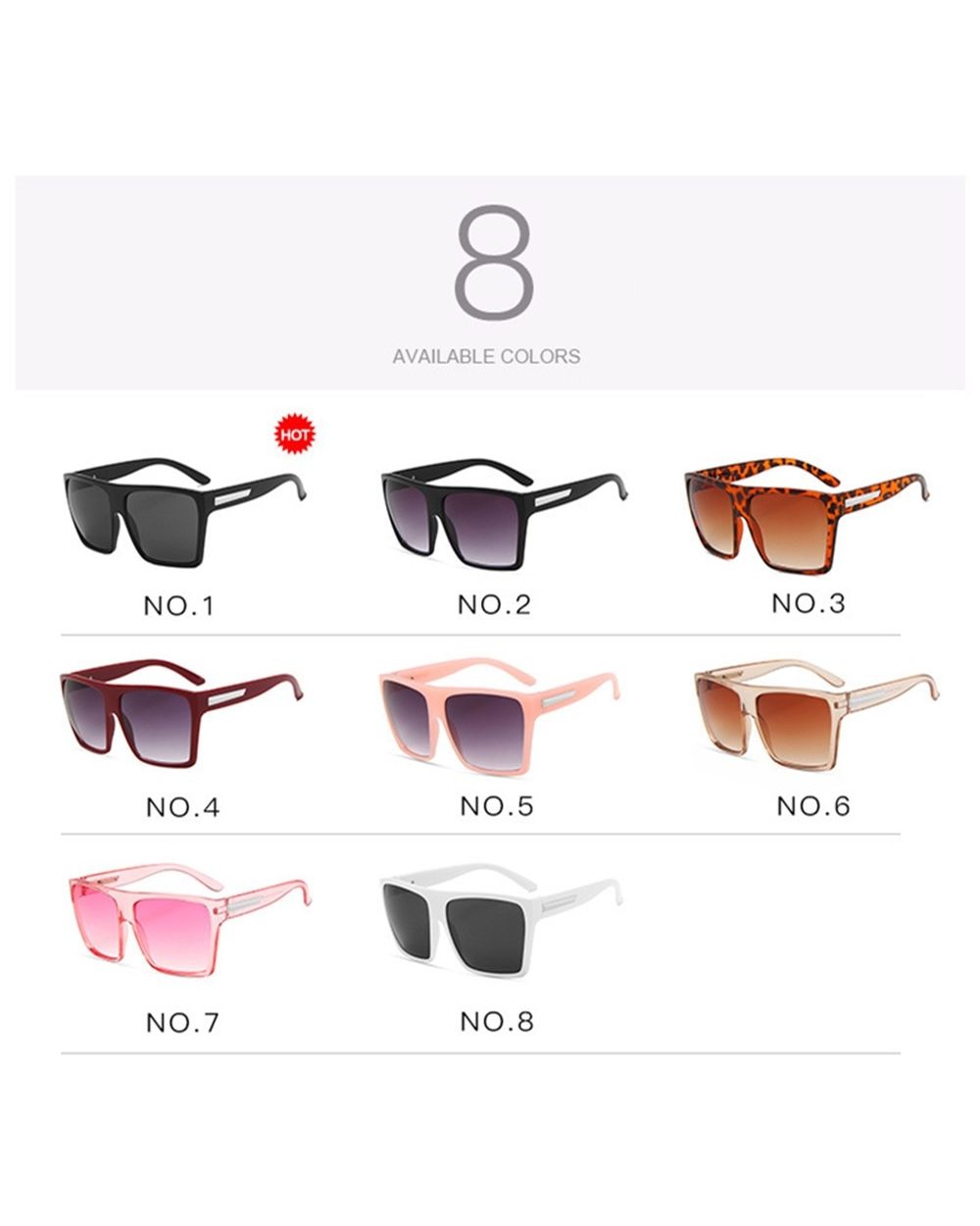 Fashion Vintage Sunglasses Women Brand Designer Oversized Sun Glasses 2021 Shades Large Black Lens Glasses Uv400 Fashio front-5