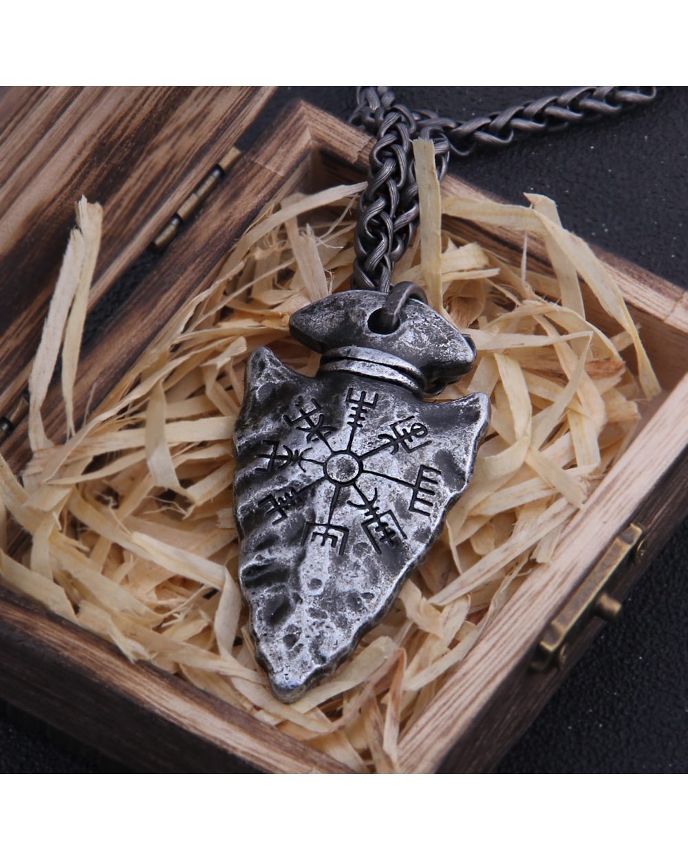Viking spear Pendant Necklace front-0