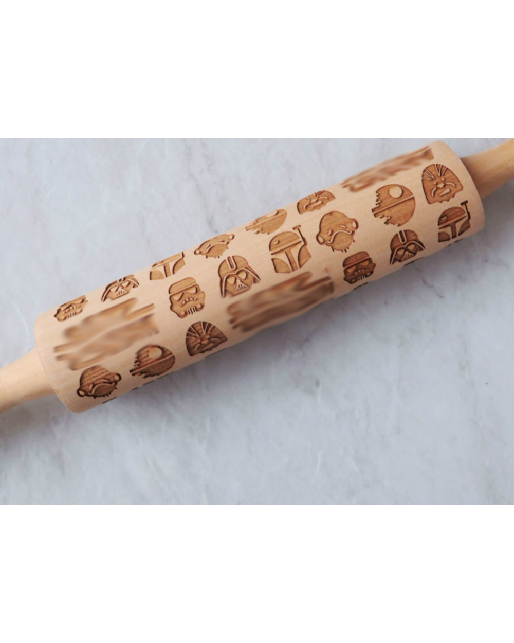 Embossed Rolling Pin Baking Cookies Noodle Biscuit Fondant Cake Dough Engraved Dinosaur Rolling Pin Kitchen Mom Gift front-2