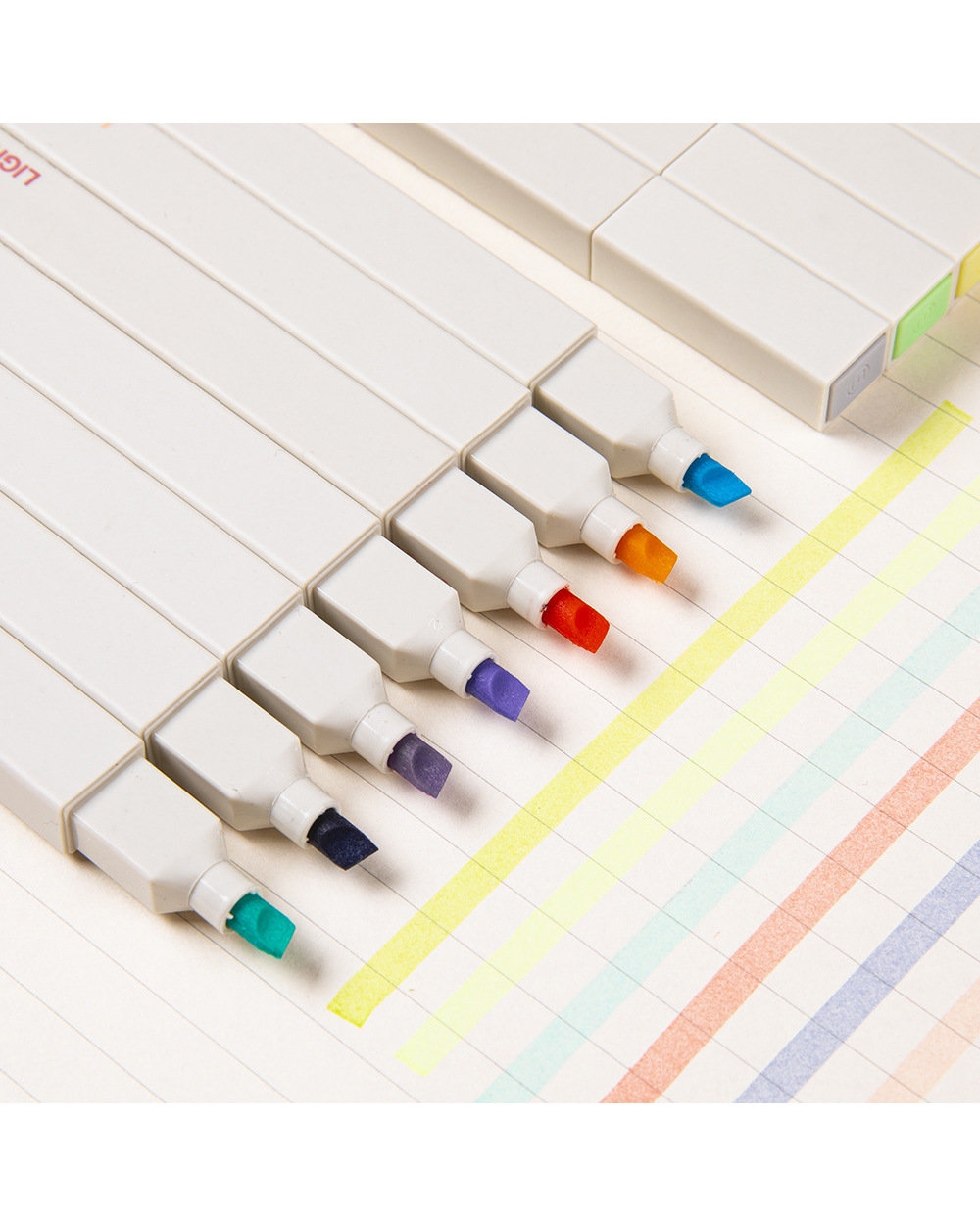 6Pcs Soft Brush Tip Color Highlighter Marker Pen Set Water Based Ink Morandi Pastel Pens Drawing Painting Journal Schoo front-3