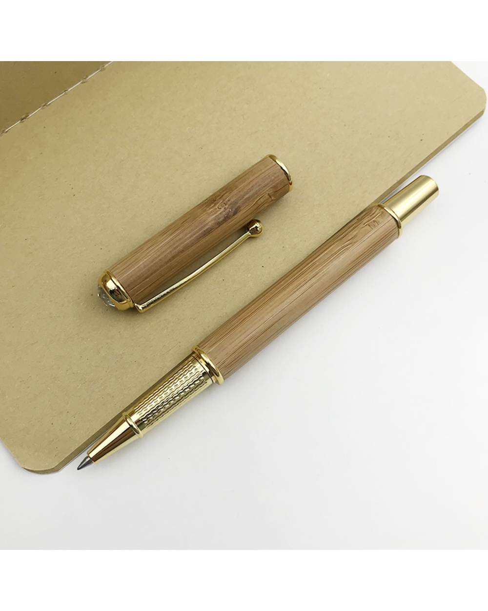 Rollerball Pens Gift 1Pc/Lot Metal Wooden Smooth Writing Medium Point 0.7Mm Black Ink Refill Ballpoint Pens Office Supp front-1